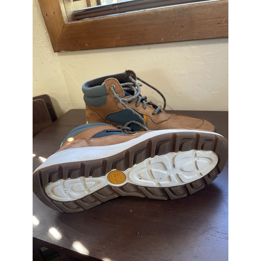 Timberland Boroughs Project Mid Waterproof Sneaker Boots Rust Teal Womens 6.5 - Picture 6 of 6